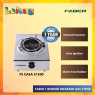 FABER 1 BURNER INFRARED GAS STOVE FS CASA S1500