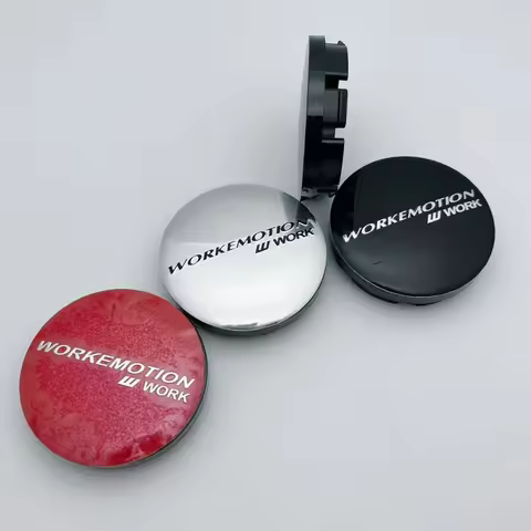 4pcs 56MM ( 51MM I.D) Car Wheel Center Caps with W Work Emotion Logo Badge Wheels Hubcaps Auto Rim C