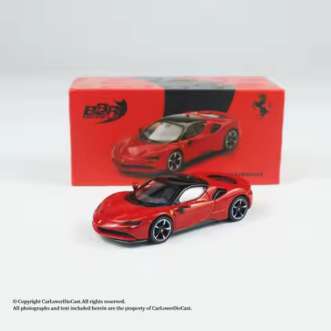 Bbr 1:64 Ferrari Sf90 Red Alloy Car Model