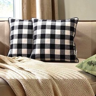 checkered throw pillow cover 45x45cm