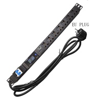 PDU Power Strip digital display power meter 16A air switch with surge protection 2-12Ways Universal 