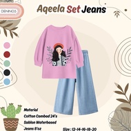 AQEELA KIDS JEANS SET READY PINK SIZE 20 BY DENINOS