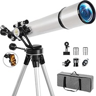 Telescope, 90mm Aperture 700mm - Vertisteel AZ Mounting Base, Highly Adjustable Telescopes, Ideal fo