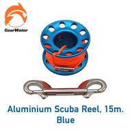 Aluminium Scuba Diving Reel รอกสปูลอลุมีเนียมสำหรับการดำน้ำลึก ขนาดกะทัดรัด พร้อมตะขอ