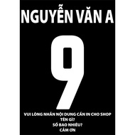 Quần áo thể thao đồ đá banh không logo Egan Ebolt CÓ IN tên số