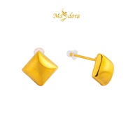 MASDORA 999 Gold Earring Earrings Emas ~ Brushy Squarish (EMAS 999/24K)