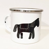 黑馬 搪瓷杯 琺瑯杯  廚房用具 早餐 牛奶杯 餐桌 鋼杯 琺瑯