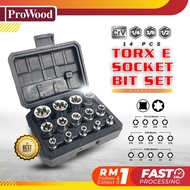 14 PCS Torx E Socket Bit Set Torx Socket Set Rachet Set Steel Repair Kit Automotive Tools Diy