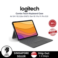 [SG] Logitech Combo Touch for iPad  Pro 12.9/ 10.2 / Air 5 / 4 / Pro 11 / Gen 10 Keyboard Case (Detachable with Backlit)