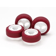 Tamiya 95634 Low Friction Small Dia. Narrow Tires (24mm) & 3-Spoke Wheels