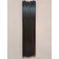 Korean hair clip black layerBIG dark brownnatural 1 meter to 130 cm long