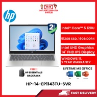 HP-14-EP1143TU-SVR-INTELCORE5-120U,16GBR4,512GBSSD,INTELUHD,14"FHD,W1164,2YRS,H&S