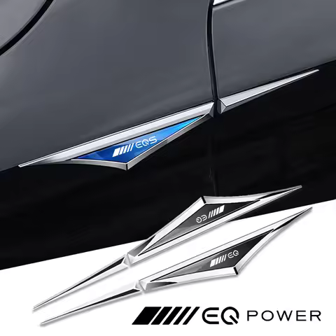 2pcs alloy car stickers car accsesories accessory for Mercedes Benz AMG EQ EQS EQ POWER Auto Accesso