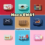 READY STOCK!For Hoco EW41 Case Cute Cartoon Textile Crafts Earphone Case Casing Cover