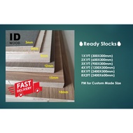 Ready Stock🔥Multipurpose Plywood Timber Panel Papan Kayu 5mm/9mm/12mm/15mm/18mm Papan Kayu Lapi (One Side Laminated)
