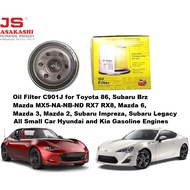 Oil Filter C901J Toyota 86 Mazda MX5 6 3 2 Subaru BRZ Impreza Small Car Hyundai Kia with Gas Engine