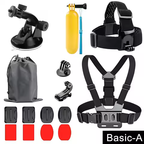 Action Camera Accessories Kit for Gopro Hero 13 12 11 10 9 8 7 6 Max Mount Session YI 4K SJCAM EKEN 