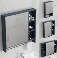 Bathroom Mirror Cabinet Space Aluminum With Towel Bar Mirror Cabinet Small Household Combination Bathroom Cabinet (HP)