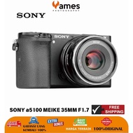sony A5100 MEIKE 35MM F LENS/1.7 MIRRORLESS CAMERA -Likenew