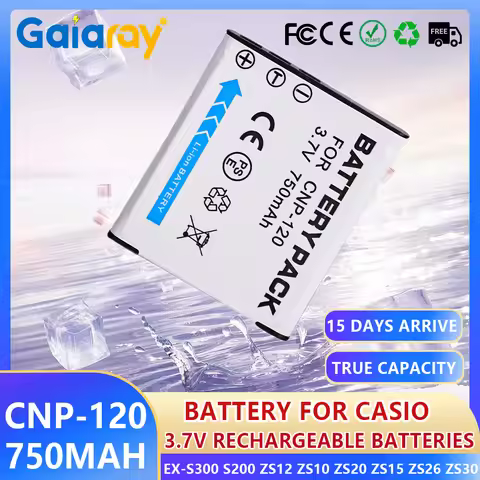 1-3PCS CNP-120 NP-120 Camera Battery 3.7V 750mAh NP120 Rechargeable Battery for Casio EX-S300 S200 Z