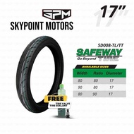 SAFEWAY MOTORCYCLE TUBELESS TIRES 17" WITH FREE SEALANT AND PITO (9315-118) B18