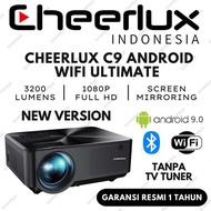 Proyektor Cheerlux C9 Mini LED Proyektor C9 2800 Lumens dengan TV tuner