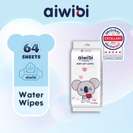 Aiwibi Baby Mini Wipes Natural Tea Tree Oil (8pcs*8) 99.9% Pure Water Portable Wet Tissue