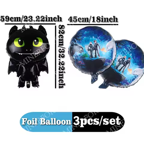 How to Train Your Dragon Cartoon Foil Aluminum Balloons Fire-breathing Dinosaurs for Children Birthd