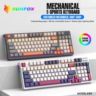 XUNFOX K85 HOTSWAPABLE SWITCH & CAP 96 KEYS WITH VOLUME CONTROL 2 TONE BLUE SWITCH MACHANICAL WIRED 