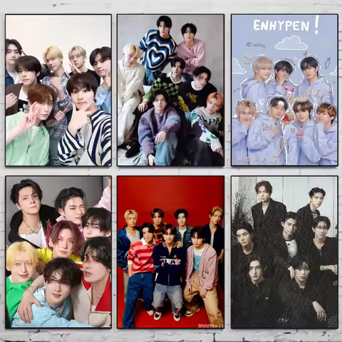 MAN EN-ENHYPEN Poster Stickers Art Wall Murals Decor Game Room Decor Gifts Kawaii HD Painting Cat Ca