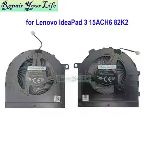 CPU GPU Cooling Fan for Lenovo Ideapad Gaming 3 15ACH6 82K2 3-15ACH6 Notebook Cooler Radiator BAPB08