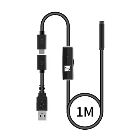 2 In 1 USB 1M 7mm Mini For Mobile Phone Endoscope 6 LED Lights Adjustable IP67 Waterproof Camera Sui