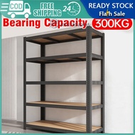 【KAYU RINGKAS】5 Tièr 100*40*200cm Metal Boltless Rack Home Kitchen Store Storage / rak dapur rack ra