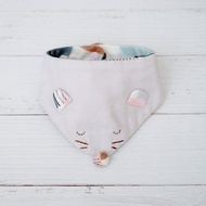 動物造型 萌睡小老鼠領巾式圍兜 日本製二重紗 彌月禮口水巾