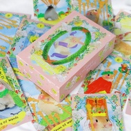 可爱胖兔天地盖包装 12*7cm 78张 大尺寸 维特系塔牌 粉色可& 爱风Cute Fat Rabbit Heaven and Earth Cover Packaging 12 * 7cm 78 L