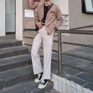 Beige Korean casual pants