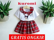 Baju Setelan Anak Perempuan Model Labubu Kuromi Trend Viral Dress Kostum Tk Cantik