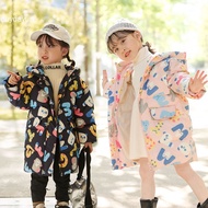 【Bala】 Children's Down Jacket New Winter Outerwear Girl Baby Coat Medium Length Kids Down Jacket