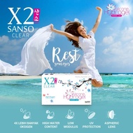 X2 Sanso Clear Silicone Hydrogel / X2 Sanso Bening Bulanan