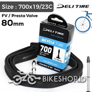 Fixie Racing Bike Inner Tube 700x19-23C Presta FV 80mm DELI TIRE Bicycle Tube | High Quality