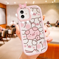 Cute Pig เคส สําหรับ OPPO A16S A16K A15S A18 A15 A35 A16E A57 A54 A9 A5 A38 A12E A3S A74 A95 A33 A53 2020 Realme C35 C55 C21Y C25Y C11 10 Pro 5 5i 8i 9i Reno 8 6 Lite 5G Case TPU ซอฟท์เคส เคสโทรศัพท์มอนสเตอร์ตัวน้อย