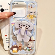 realme 10 pro 5g casing casing realme c15 Cute Rotating Penguin Elephant Magnetic Applicable for opp