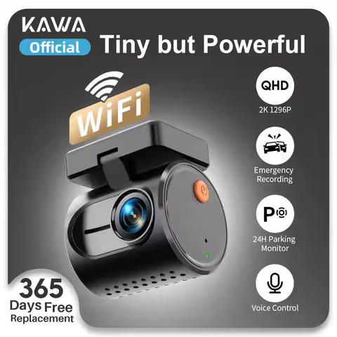 2K Mini Dash Camera For Car DVR KAWA MINI 3 Tiny Dash Cam Video Recorder Emergency Voice Control Nig