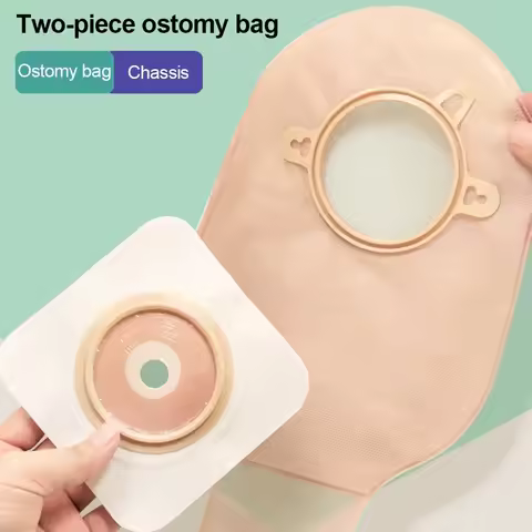 Colostomy Bags Hole One-piece Drainable Ostomy Bags Stoma Care Pouch With Clips Closure Colostomy Ba
