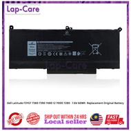 Dell Latitude F3YGT 7380 7390 7480 12 7000 7280 7.6V 60Wh Replacement Battery