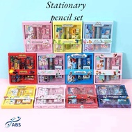 ABS 6Pcs Pencil Case Set Art Drawing Set with Pencil for Kids Drawing Pencils for Kid Stationery