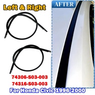 Pair Left Right Car Roof Drip Finish Moulding Seal Strips Trim for Honda Civic EK2 EK3 EK4 EK9 1996-