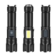 XHP70 Flashlight Display USB Zoom Rechargeable Flashlight Flashlight Cross-Border Strong Light Power