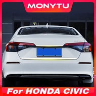 For 11th gen Honda Civic Fe 2022 2023 Accessories Body kit Trunk Rear Tail Door Trim Strip Exterior Mouldings Protection Sticker