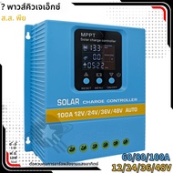 POWLSOJX MPPT เครื่องชาร์จพลังงานแสงอาทิตย์ 60A/80A/100A เลือกได้ USB คู่และการป้องกัน 3 ขั้นตอนสําห